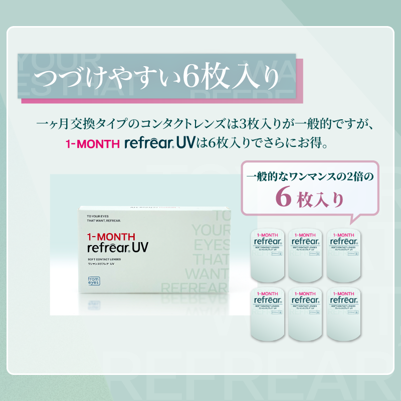 Refrear 1month UV 6枚入